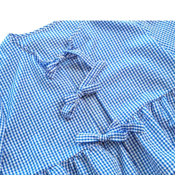 Summer Blue Bow-Tie Blouse - Picture 6 of 6